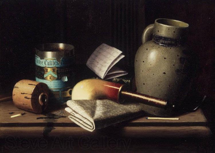 William Michael Harnett Still Life with Three Castles Tobacco France oil painting art